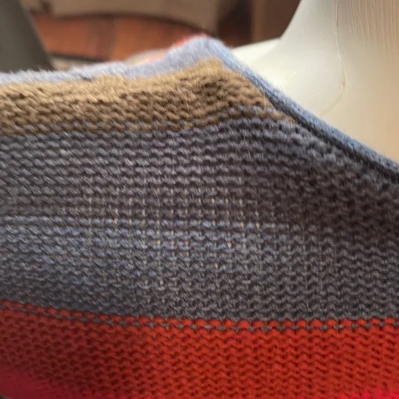 SHELL/VEST TOP Knitted BUTTON FRONT 2Blues/White/Red/Brown - Picture 5 of 8